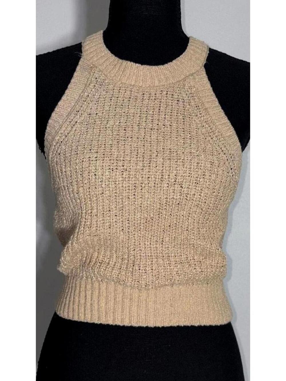 -Divided- Knit Halter Top, Size M
